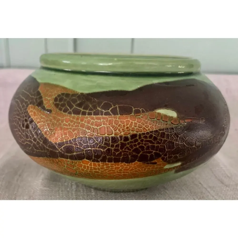 Royal Haeger Lava Glaze Pottery Vase MCM Mid Century 3 5/8 Tall, 6 1/2